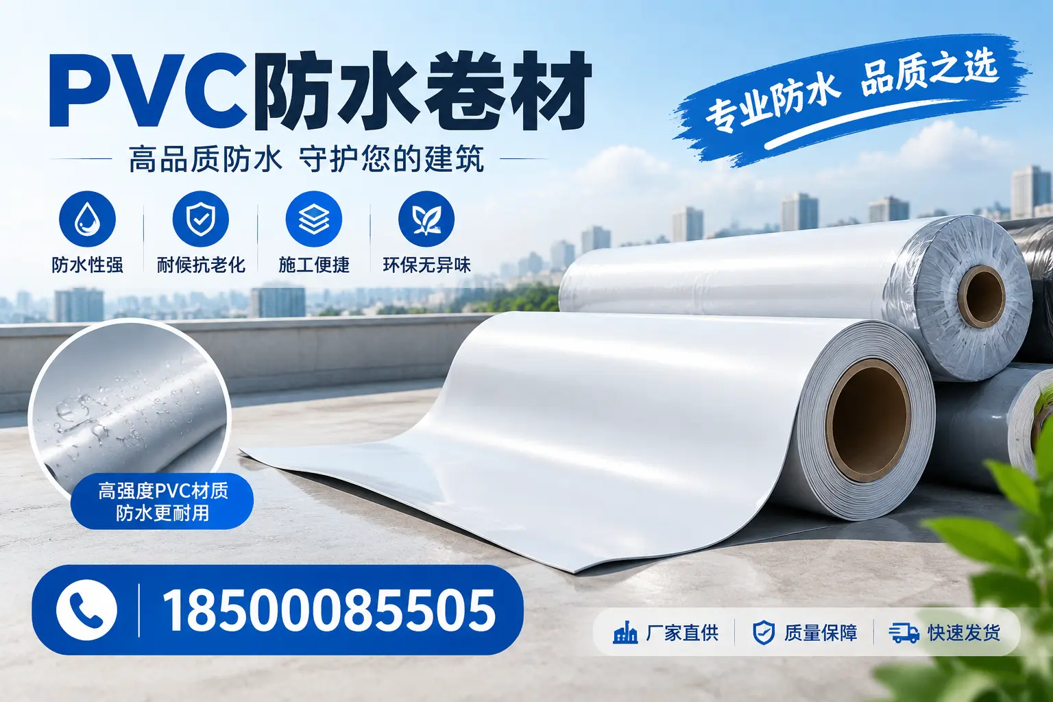 常见pvc防水卷材选型误区,黑河用户必看